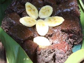 Bolo de juçara com banana Laura (Foto: Divulgação / Ipema)